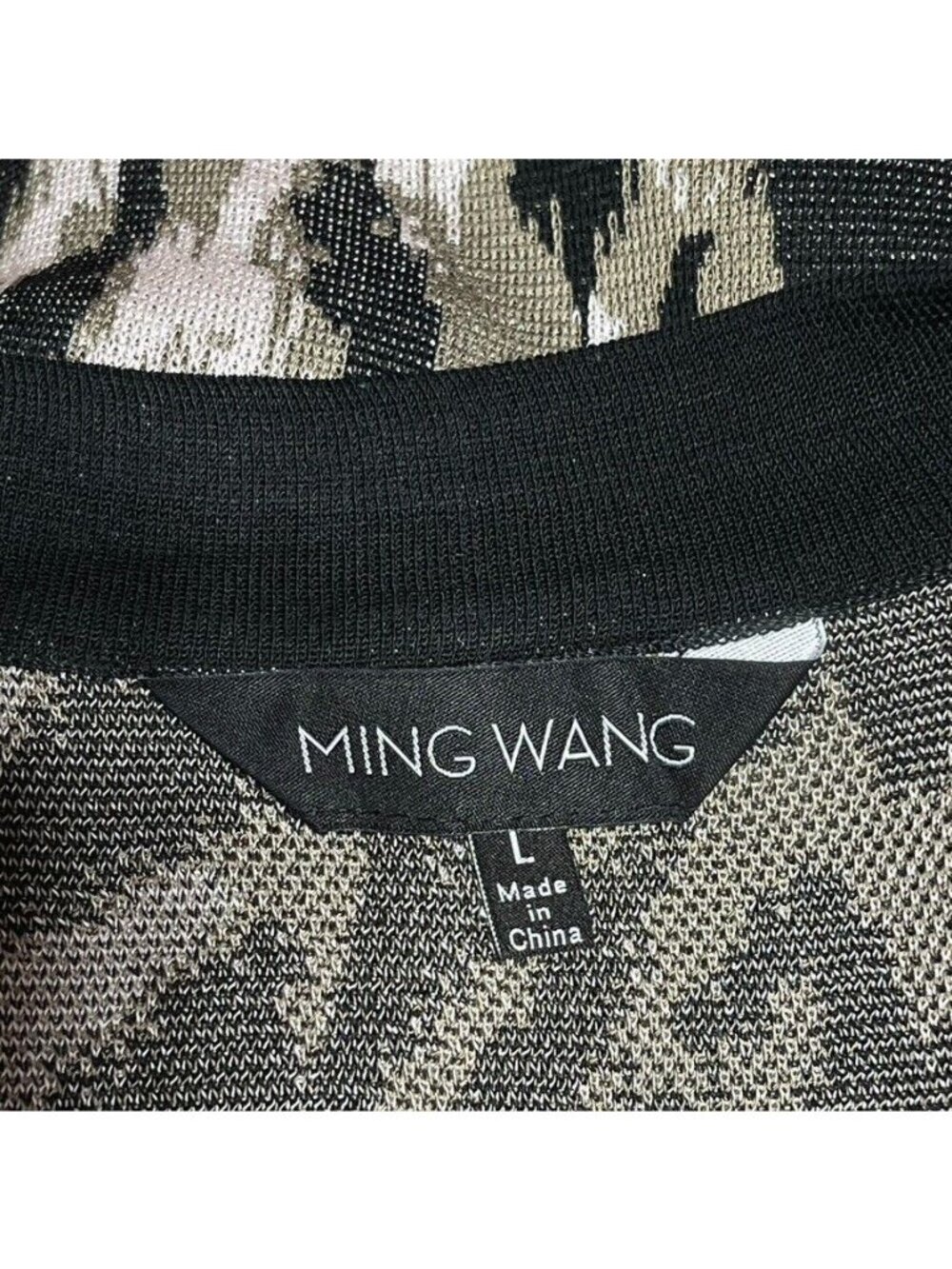 Ming Wang Heritage Women's Open Front Cardigan With Animal Print Design Size L A - Picture 3 of 7